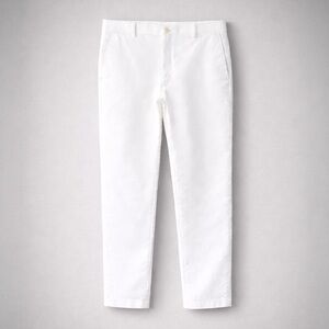 Polo Ralph Lauren Stretch Custom Fit White Chino Pants 38x30 Preppy Golf Classic